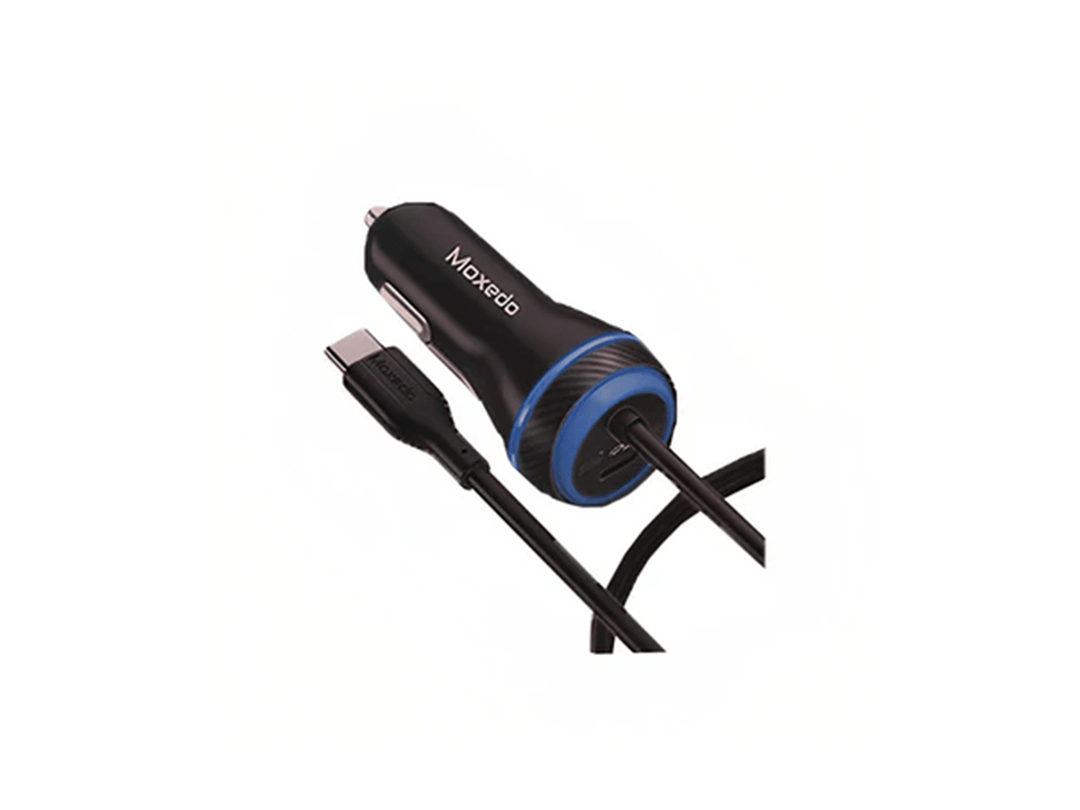 Moxedo Ultra Fast Car Charger With Build-In Type-C Cable 60W - Black in Qatar Moxedo Ultra Fast Car Charger With Build-In Type-C Cable 60W - Black in Qatar
